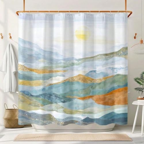 Rideau de douche style marin pour eviter les eclaboussures de bain - 3