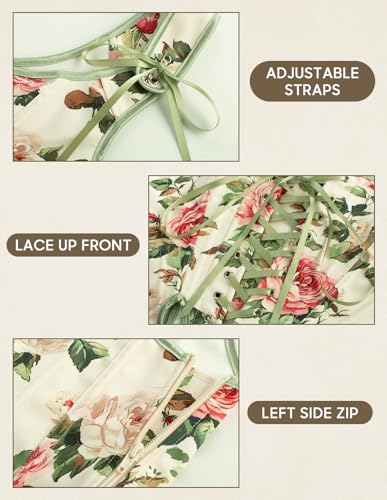 Scarlet Darkness Corset Tops for Women Renaissance Corset Floral Lace Up Bodyshaper Bustier2