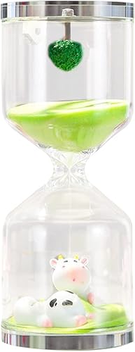 WAYUTO - Reloj de arena con temporizador de 30 minutos, diseño de arena de Santa Claus con hora vintage de cristal y arena para decoración de