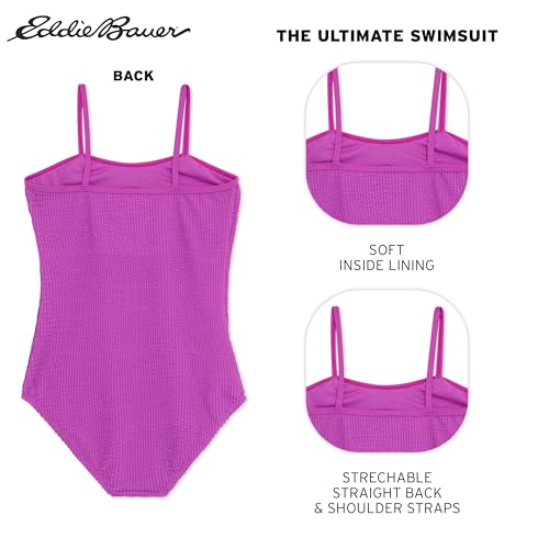 Image of Eddie Bauer Girls' UPF 50+ Scoop-Neck Stretchable One-Piece Swimsuit