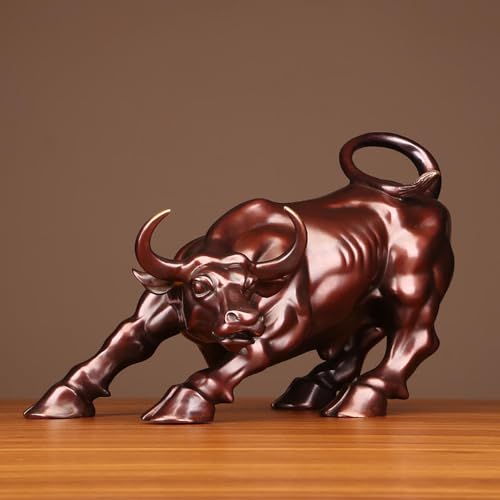 Estatua de Toro de Wall Street de Bronce 7.8 pulgadas miniatura 3