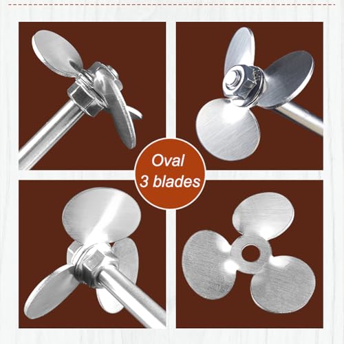 Propellerrührer aus Edelstahl, 3-Blatt-Design für mechanisches Labor-Mischen