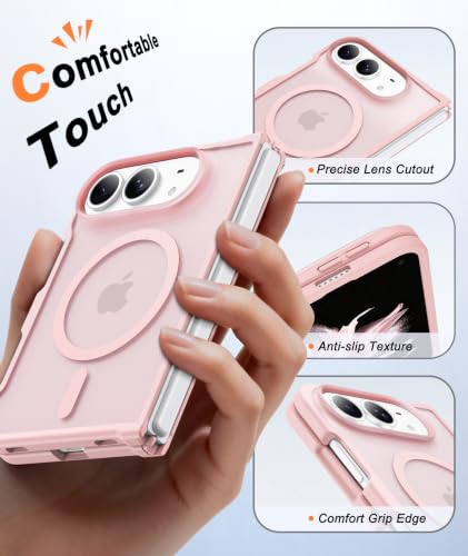 Image of FNTCASE for Phone 2026 Ultra Case /Phone Fold Phone Case Pink Translucent