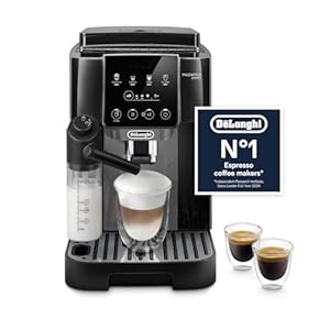 De'Longhi Magnifica Start ECAM220.60.B, Fully Automatic Bean to Cup Coffee Machine with 4 One-Touch Recipes, Soft-Touch Control Panel, Auto Milk, 1450W, Black