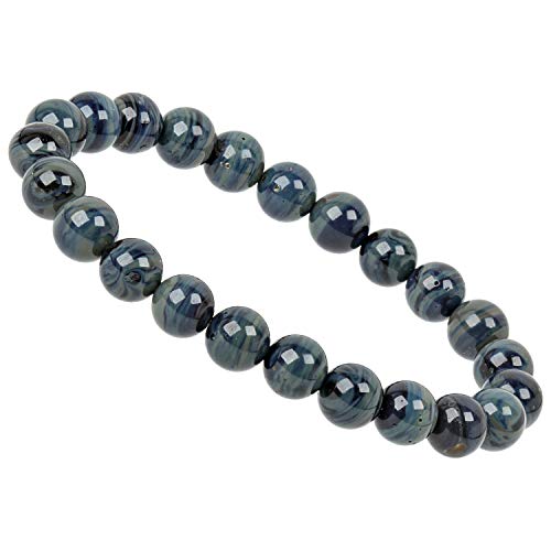 ELEDORO PowerBead Damen-Armband Stretch 8mm echter Sieber Achat aus dem Harz Cover