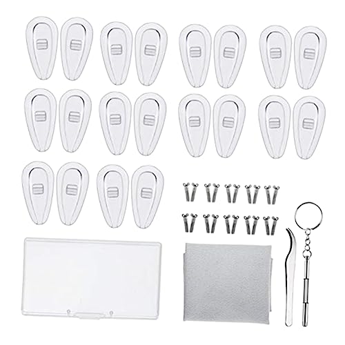 minkissy Brillenzubehör Brillenersatz Reparaturset Für Sonnenbrillen Reparaturset Für Brillen Und Sonnenbrillen Weiche Brillen-nasenpads Mini-schraubendreher-brille Anti-brillen-nasenpads