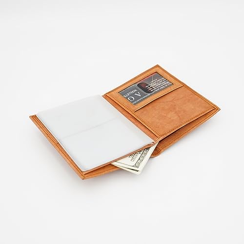 Image of AG Wallets RFID Signal Blocking Leather European Hipster Wallet (Tan)