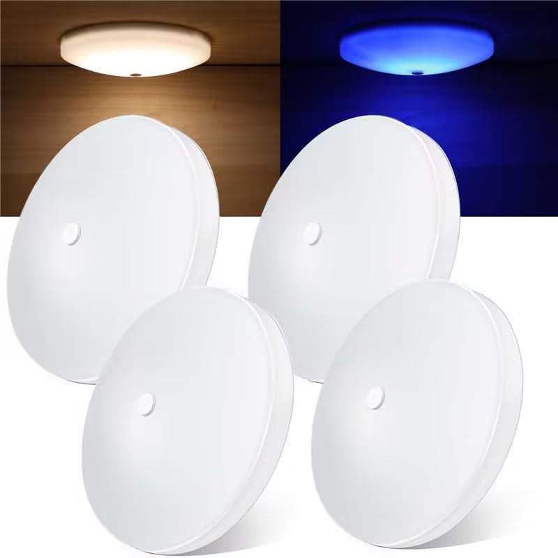 RV interior ceiling dome light 4.5 inch with dimmer & blue nightlight