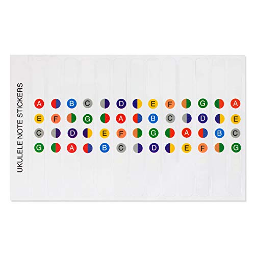TIGER UKE-6-STICKER Autocollant note Ukulélé pour les débutants – Marqueurs pour le manche – 6 Paquet - Les Beatles, Paul McCartney, John Lennon, RIngo Starr, George Harrison TIGER UKE-6-STICKER Autocollant note Ukulélé pour les débutants - Marqueurs pour le manche - 6 Paquet – Image 6