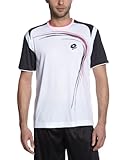 100% poliéster tejido Lotto Sport - Camiseta de Deporte y Running para Hombre, tamaño XL, Color Blanco/Blade