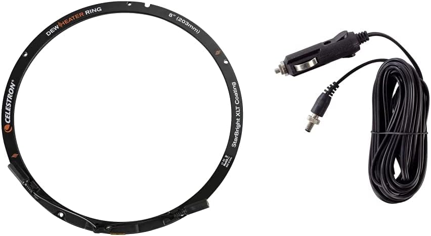 Celestron – Dew Heater Ring – Aluminum Dew Prevention – Compatible 8” Schmidt-Cassegrain, EdgeHD, RASA Telescope & Car Battery Adapter for All Nexstar Telescopes