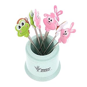 HEMOTON 16Pcs Roestvrij Staal Voedsel Picks Cocktail Picks Stick Leuke Dier Martini Picks Herbruikbare Metalen Cocktail…
