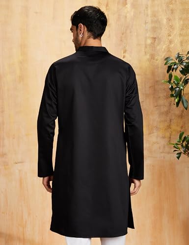 Image of Amazon Brand - Symbol Men Festive Embellished Long Kurta (Regular Fit)