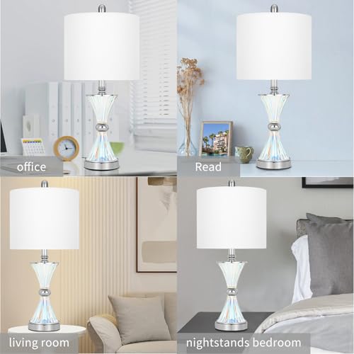 Tpamswo 2108172401 Crystal Glass Table Lamps Set Of 2 thumb #2