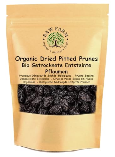 Raw Farm - Ciruelas Secas Deshuesadas Bio - 1kg - Sin Humedad, Libres de Aditivos y Conservantes