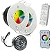 Planetitaly KIT 2Pcs faretti cromoterapia LED RGB RGBW 12W IP65 24V incasso box doccia bagno turco centralina telecomando alimentatore 24V incluso (dimmerabile rgb+4000k) (COLORE BIANCO) immagine