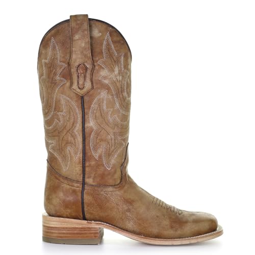 Corral Boots Women's Sand Handcrafted Western Boots | Wide Square Toe Cowboy Boots with Decorative Embroidery by Corral Boots - Used condition - Image 3