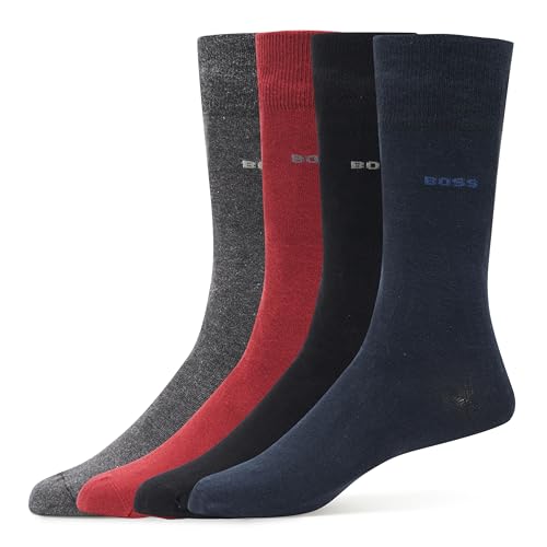 BOSS Men's 4-Pack Sold Cotton Socks Gift Set