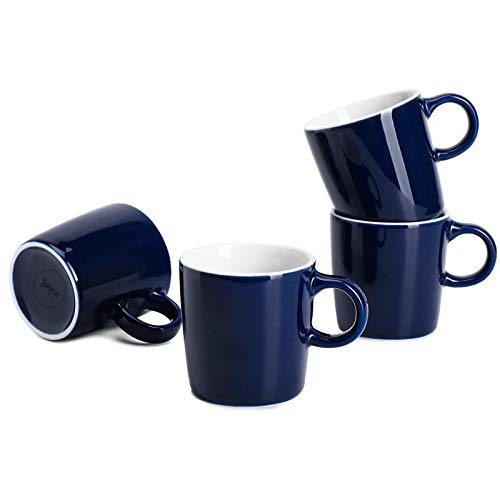 Image of Sweese 3.5oz Porcelain Espresso Cups Set of 4, Mini Coffee Mugs Demitasse Cups - Navy