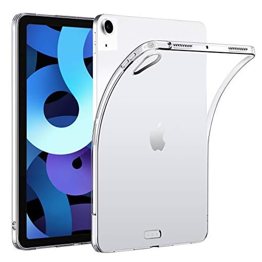 HBorna Clear Case for 10.9" iPad Air 5th Generation 2022 / iPad Air 4th Generation 2020, Support Apple Pencil 2nd Gen Charging, Slim Lightweight Silicon Back Cover for iPad Air 4/5 10.9 inch