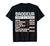 Citation : Dessin Activité Brodeur - Tarif Horaire. Vêtement graphique drôle pour un Brodeur qui adore son travaille et sa passion pour Broderie, t-shirt d'anniversaire pour Brodeur maillot drôle pour Joaillier