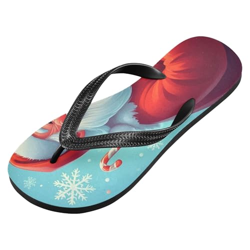 Burbuja Santa Claus Flip Flops for Women Men, Soft Thong Sandals Rubber Slippers for Pool Beach Essentials2