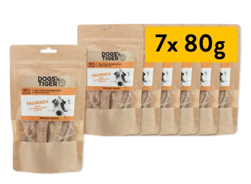 Dogs'n Tiger - Hundeleckerlis aus 100% Fleisch - artgerechter Hundesnack ohne Zucker, Getreide & künstliche Aromen - gut verträglich (gefriergetrocknete Entenbrust-Filetstückchen | 7 x 80 g) Cover