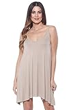 A+D Womens Modal Sexy Tank Dress - Casual Knit Swing Tunic