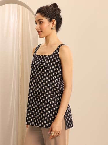 Image of Libas Printed Cotton Straight Kurti for Women Suit