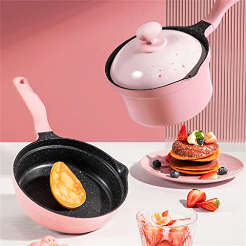 Poêle induction 18cm avec couvercle antiadhésif pour cuisiner sans gras