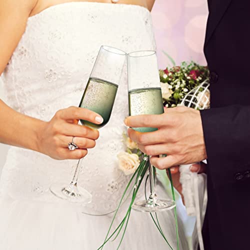 Nutrichef Nutrichefkitchen 2 Sets Of Crystal Flutes-Ultra Clear, Elegant Champagne Glasses, Hand Blown, One Size #TOP7