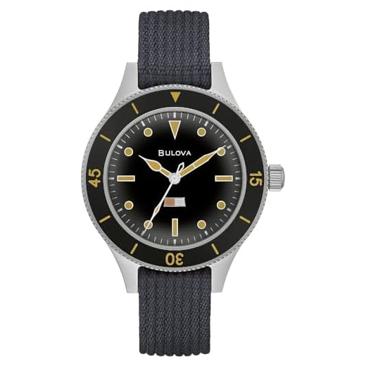Bulova Reloj Analógico para Hombres de Automático con Correa en Nailon 98A266