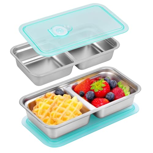 GLLXNIW 2 PCS stainless steel snack containers, reusable, travel container for condiments and sauces,Snack Containers