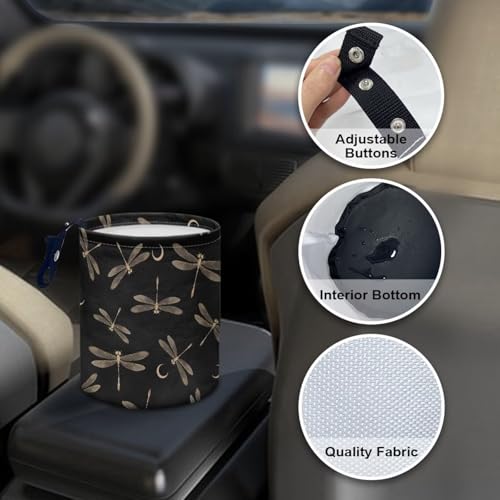 Image of Green Frog Car Trash Bag, Car Trash Can - Cute, Portable, Collapsible for Back Seat, Floor, or Hanging Cars Garbage Accessory