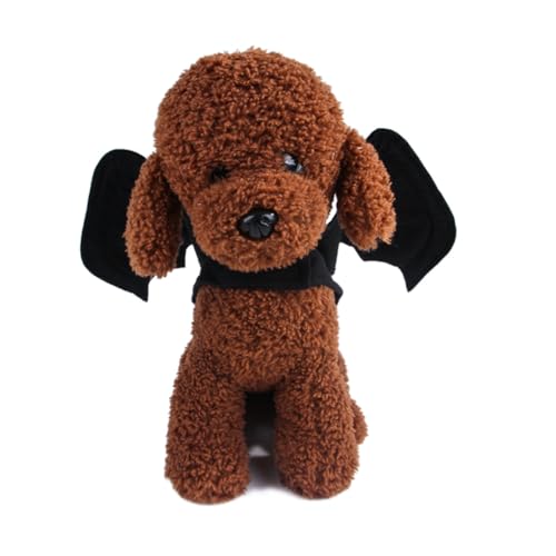 Disfraz Halloween para perro Tamaño L alas negras miniatura 7