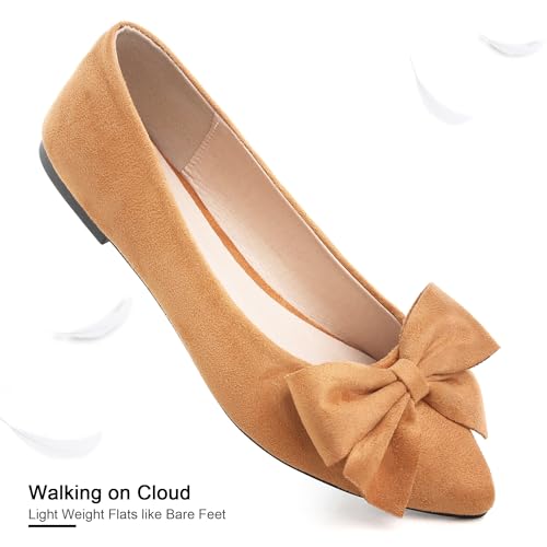 Image of Dear Time Women's Ballet Flats Dress Ballet Shoes Slip on for Office Work Comfortable Shoes
