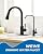 WEWE Drinking Water Faucet, Lead-Free Kitchen Water Filter Faucet for Reverse Osmosis or Water Filtration System, RO Faucet, Matte Black