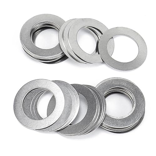 50 st tunna brickor i 304 rostfritt stål, tjocklek 0,1 mm, ultratunna platta brickor, M2 M3 M4 M5 M6 M7 M8, tunna slangbrickor(M4x6)