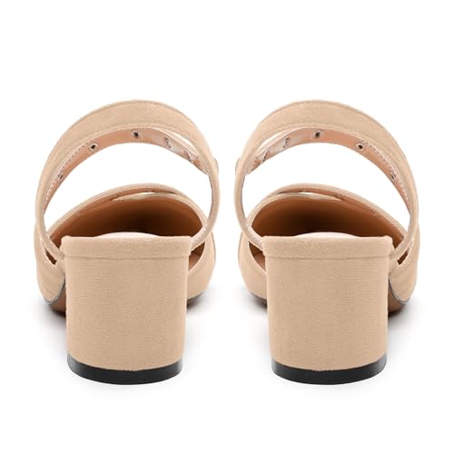 Pointed Toe Pumps Women - Low Chunky Heel Slingback Slip-On, Solid Color Shoes for Wedding Guest, Cocktail Parties & Daily Use4