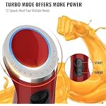 KOIOS 5-in-1 Hand Immersion Blender, 1000W 12 Speed Handheld Blender Stick with Copper Motor Stainless Steel Blade, 600ml Mixing Beaker,500ml Food Processor, Whisk, Milk Frother, Non-BPA, Red - Image 4