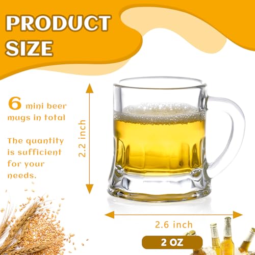 Futtumy FUTTUMY+WGD178 2 Oz Mini Beer Mug Shot Glasses thumb #5