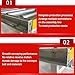 Qiokoith Lightweight Galvanized Steel Conveyor Belts, Industrial Galvanized Steel Roller Slides, and Adaptable to Factory Pulleys are Suitable for Warehouses and Factories. (100x60x30cm)