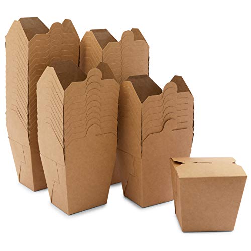 Take Out Boxes Kraft Paper to-Go Food Containers 32 oz 60 Pack
