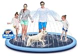 Splash Pad for Kids and Dogs, 97'' Extra Large Splash Pad for Toddlers 1-3 and Kids Ages 4-8, Non Slip Thicken Sprinkler Dog Pool Summer Outdoor Water Toys for Backyard
