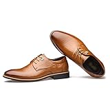 anzug schuhe herren 47  Qimaoo Herren Anzugschuhe Business Schuhe Lederschuhe aus Leder für Beruf und Anzug Rindleder Schwarz Braun