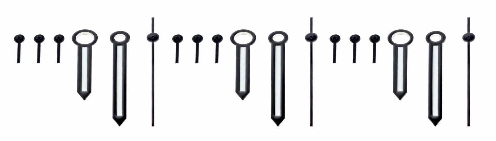 Ewatchparts 3 SET WATCH HAND COMPATIBLE WITH PAM 44MM PANERAI MARINA VALJOUX ETA 7750-7753 WATCH BLACK