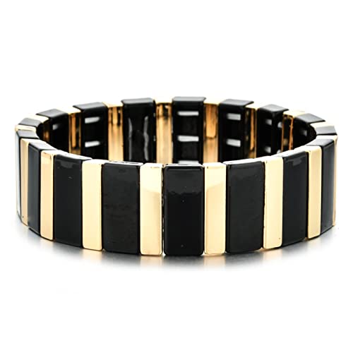 Bracelet noir bohème LuisFranklin bijoux rétro accessoires femmes