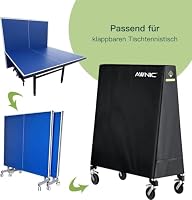 Awnic Tischtennisplatte Abdeckung 420D Outdoor Pingpong Schutzhülle Tischtennis Abdeckhaube Reißfest Wasserdicht Winddicht UV-Beständiges 185x(30/85)x165cm – Ansicht 6