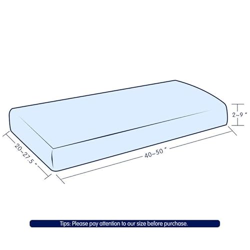 Subrtex Stretch Striped Jacquar Cushion Cover Sofa Seat Cover Striped Jacquar Cushion Slipcover Removable Furniture Protector For Chair Loveseat Couch (2 Seaters, Chocolate) #TOP3