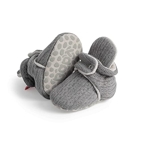 Image of Meckior Newborn Infant Baby Girls Boys Warm Fleece Winter Booties First Walkers Slippers Shoes